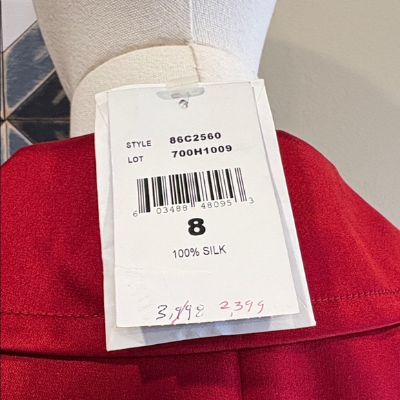 Vintage Ralph Lauren Collection Red Silk Flared A-Line Princess Coat size 8 NWT - Picture 9 of 16